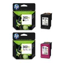 HP 302XL High Capacity Black & Tri-Colour Ink Cartridge Multipack