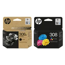 HP 308e/308 High Capacity Black & Tri-Colour Ink Cartridge Multipack