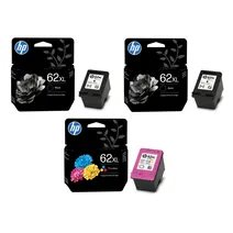 HP 62XL High Capacity 2 x Black & 1 x Tri-Colour Ink Cartridge Multipack