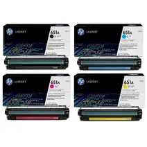 HP 651A 4 Colour Toner Cartridge Multipack