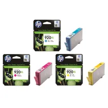 HP 920XL High Capacity 3 Colour Ink Cartridge Multipack