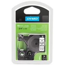Dymo 16958 Black On White D1 Flexible Nylon Adhesive Tape Cartridge 19mm x 3.5m