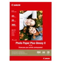 Canon 260gsm PP-201 A4 Glossy Photo Paper Plus II (2311B019 20 Sheets Inkjet Photo Paper 210x297mm)