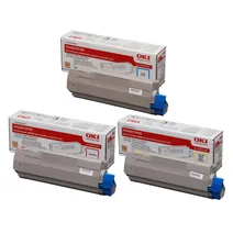 OKI 4387230 3 Colour Toner Cartridge Multipack