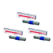 Oki 4446972 High Capacity 3 Colour Toner Cartridge Multipack