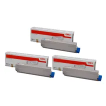 OKI 4484461 3 Colour Toner Cartridge Multipack