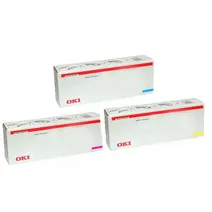 OKI 4553641 3 Colour Toner Cartridge Multipack