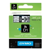 Dymo Black On Clear D1 Adhesive Labelling Tape 19mm x 7m (45800)