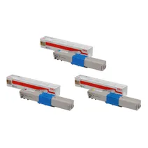 Oki 4650871 3 Colour Toner Cartridge Multipack
