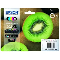 Epson 202XL 5 Colour High Capacity Ink Cartridge Multipack - (T02G7 Kiwi)