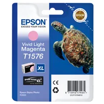Epson T1576 Vivid Light Magenta Ink Cartridge - (C13T157640 Turtle)