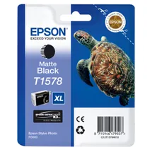 Epson T1578 Matte Black Ink Cartridge - (C13T157840 Turtle)