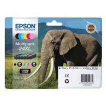 Epson 24XL 6 Colour High Capacity Ink Cartridge Multipack (T2438 Elephant)