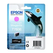Epson T7606 Vivid Light Magenta Ink Cartridge - (C13T760640 Killer Whale Ultrachrome HD Ink Cartridge)