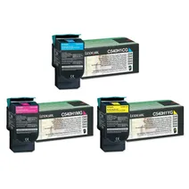 Lexmark C540H1 3 Colour High Capacity Return Program Toner Cartridge Multipack