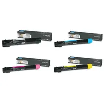Lexmark C950X2 Extra High Capacity 4 Colour Toner Cartridge Multipack