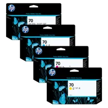 HP 70 4 Colour Ink Cartridge Multipack