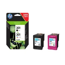 HP 301 Black & Tri-Colour Ink Cartridge Multipack (N9J72AE)