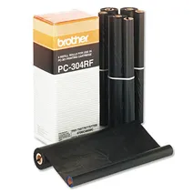 Brother PC-304RF 4 x Black Fax Thermal Ribbons Multipack