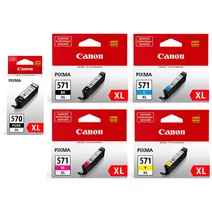 Canon PGI-570XL / CLI-571XL High Capacity 2 x Black & 3 x Colour Ink Cartridge Multipack
