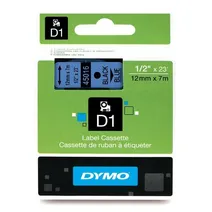 Dymo 45016 Black On Blue D1 Adhesive Labelling Tape 12mm x 7m (S0720560)