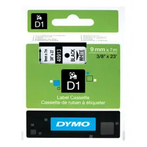 Dymo 40913 Black On White D1 Adhesive Labelling Tape 9mm x 7m (S0720680)