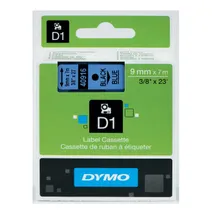 Dymo 40916 Black On Blue D1 Adhesive Labelling Tape 9mm x 7m (S0720710)