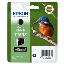 Epson T1598 Matte Black Ink Cartridge - (C13T159840 Kingfisher)