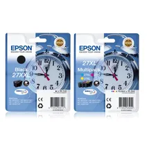 Epson 27XXL Extra High Capacity Black & 27XL High Capacity 3 Colour Ink Cartridge Multipack - (Alarm Clock)