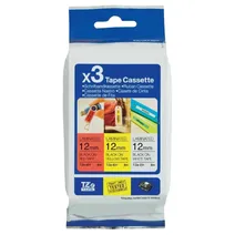 Brother TZe-31M3 Laminated P-Touch Adhesive Labelling 12mm Multipack