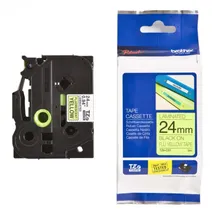 Brother TZe-C51 Black On Fluorescent Yellow Laminated P-Touch Adhesive Labelling Tape 24mm x 5m