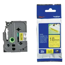 Brother TZe-S641 Black On Yellow Strong Adhesive Laminated P-Touch Labelling Tape 18mm x 8m