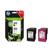 HP 302 Black & Tri-Colour Ink Cartridge Multipack - (X4D37AE)