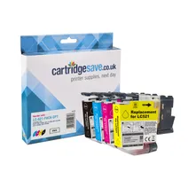 Compatible Brother LC‑521 4 Colour Ink Cartridge Multipack