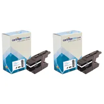 Compatible Brother LC1240BK Black Ink Cartridge Twin Pack (LC-1240BKBP2)