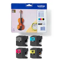 Brother LC127XL / LC125XL High Capacity 4 Colour Ink Multipack (LC127XLBK/ LC125XLC/ LC125XLM/ LC125XLY Ink Cartridges)