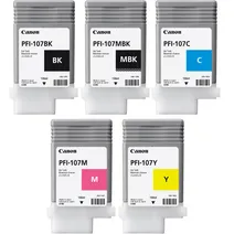 Canon PFI-107 5 Colour Ink Cartridge Multipack