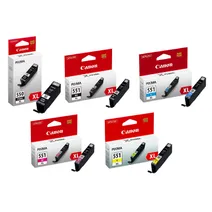 Canon PGI-550XL / CLI-551XL High Capacity 2 x Black & 3 x Colour Ink Cartridge Multipack