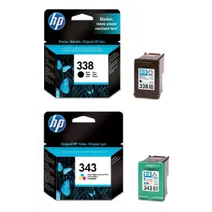 HP 338 / HP 343 Black & Tri-Colour Ink Cartridge Multipack (SD449EE)
