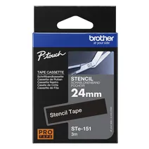 Brother STE-151 Black Stamp Stencil Adhesive Cassette Tape 24mm x 3m