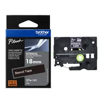 Brother STE-141 Black Stamp Stencil Cassette Adhesive Tape 18mm x 3m