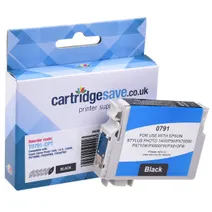 Compatible Epson T0791 Black Ink Cartridge - (C13T079140 Owl)