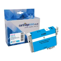 Compatible Epson T0802 Cyan Printer Cartridge - (C13T080240 Hummingbird)