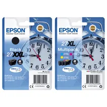 Epson 27XXL Extra High Capacity Black & 27XL High Capacity 3 Colour Ink Cartridge Multipack - (Alarm Clock)