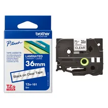 Brother TZe-161 Black On Clear Laminated P-Touch Adhesive Labelling Tape 36mm x 8m