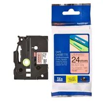 Brother TZe-B51 Black On Orange Laminated P-Touch Adhesive Labelling Tape 24mm x 5m (TZE-B51 Tape)