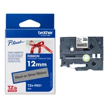 Brother TZE-R931 Black On Silver Non- Adhesive Ribbon Tape Cassette 12mm x 4m