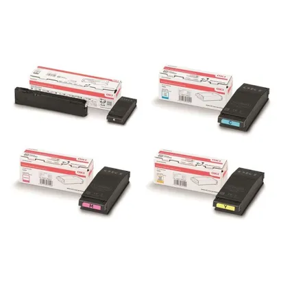Oki 090061 4 Colour Toner Cartridge Multipack - (09006127/28/29/30)