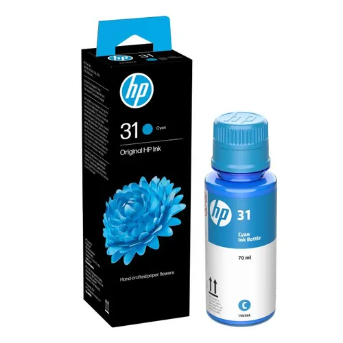 HP 31 Cyan Ink Bottle - (1VU26AE)