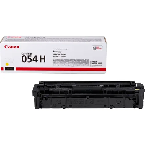 Canon 054H High Capacity Yellow Toner Cartridge (3025C002)